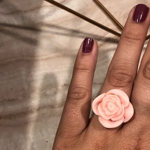 Light Pink Rose Cocktail Ring